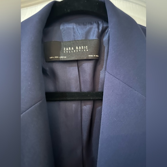 ✨BNWT✨ Zara navy blue blazer with Pearl button details size L - Picture 5 of 6